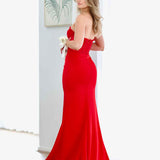 Brigitte Strapless Corset Gown - Red