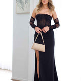 Brigitte Strapless Corset Gown - Black