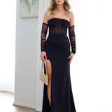 Brigitte Strapless Corset Gown - Black