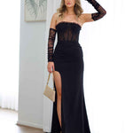 Brigitte Strapless Corset Gown - Black