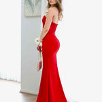 Brigitte Strapless Corset Gown - Red