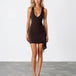 Britney Mini Dress Chocolate front