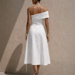 Brooklyn Midi Dress White Back