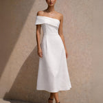 Brooklyn Midi Dress White Front
