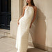 Calliope Maxi Dress Beige Front