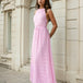 Calliope Maxi Dress Pink Front
