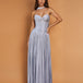 Carmel Chiffon Gown Blue/Grey front
