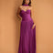 Carmel Chiffon Gown Mulberry front