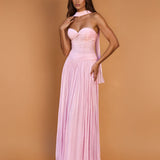 Carmel Chiffon Gown - Light Pink