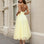 carrie midi tulle dress yellow lemon