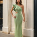 Cassia Maxi Dress Sage Front