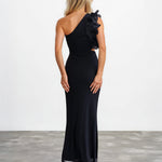 Cassiana Mesh Maxi Dress Black Back