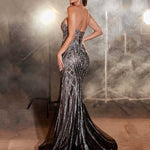 Ramona Strapless Beaded Gown - Black/Nude