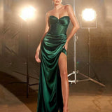 Theodora Embellished Corset Gown - Emerald