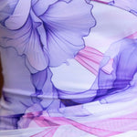 Cecilia One Shoulder Maxi Dress Lilac Print Fabric
