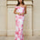 Cecilia One Shoulder Maxi Dress Pink Print Back