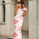 cecilia pink floral one shoulder back