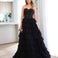 Celeste Layered Strapless Gown - Black