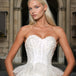 Celeste Layered Strapless Ball Gown Ivory Front