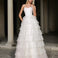 Celeste Layered Strapless Ball Gown Ivory Front