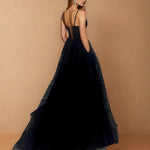 Celina Tulle Corset Gown Black Back
