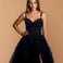 Celina Tulle Corset Gown Black Front