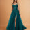 Celina Tulle Corset Gown Emerald Front