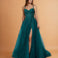 Celina Tulle Corset Gown Emerald Front
