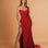 Clarissa Chiffon Corset Gown Red Front