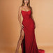 Clarissa Chiffon Corset Gown Red Front