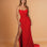 Clarissa Chiffon Corset Gown Red