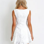 Clover Mini Dress White back