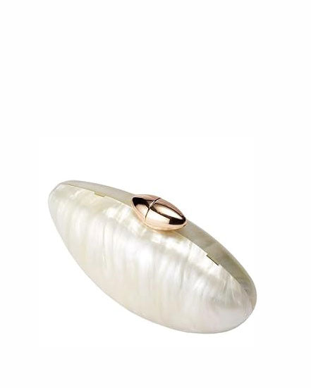 Damiana Clutch Milky White side