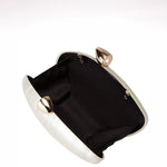 Damiana Clutch Milky White open