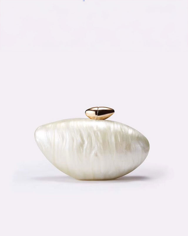 Damiana Clutch Milky White