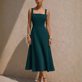 Danielle Midi Dress Green Front