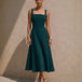Danielle Midi Dress Green Front