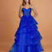 Daphne Corset Tulle Gown Cobalt Front