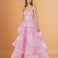 Daphne Corset Waterfall Gown Pale Pink Front
