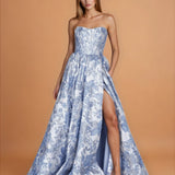 Davina Corset Gown - Blue