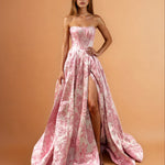 Davina Corset Gown Pink Front
