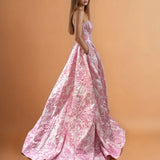 Davina Corset Gown Pink Side