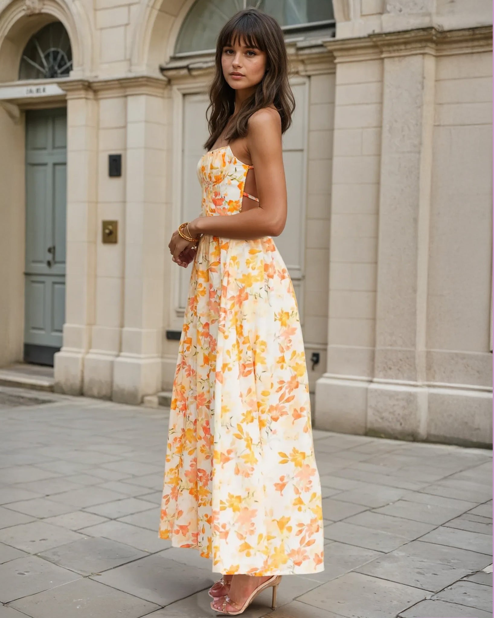 Elara midi print floral Side