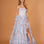 Elizabetta Layered Corset Gown Pale Blue Floral FRONT