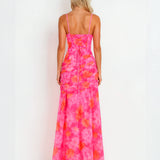 Elowen Maxi Dress - Pink Print