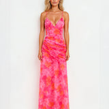 Elowen Maxi Dress - Pink Print