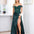 Elyssa Beaded Lace Corset Gown - Emerald