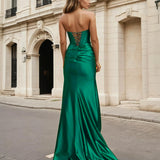 Ester Strapless Corset Gown - Emerald