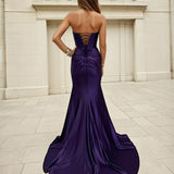 Ester Strapless Corset Gown - Purple