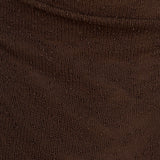 Ginnie Knit Long Sleeve Maxi Dress Chocolate fabric